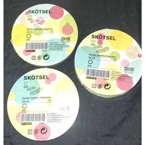 IKEA IKEA Paper coasters 4" Design Camilla Tubertini 3 pack of 10 Spring Easter